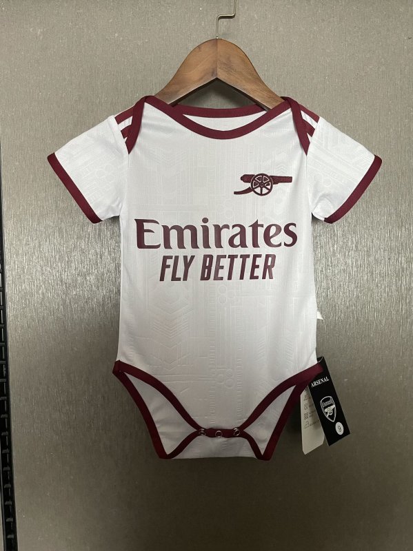 Arsenal 25/26 Baby Third White Soccer Jersey
